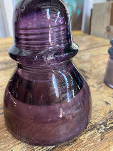 Vintage Purple Glass Agee Insulator