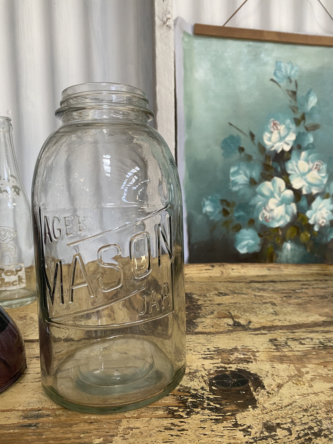 Vintage Agee Mason Jar