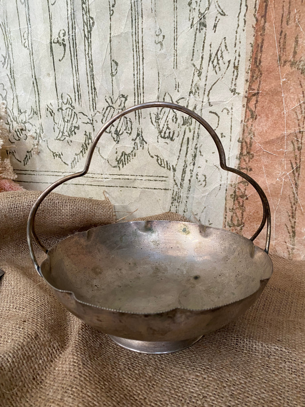 Small Vintage Silver Plated Trays with Handles