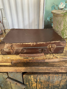 Small Initialled Vintage Suitcase