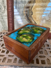 Load image into Gallery viewer, Unusual Patinated Brass Copper Trinket Box
