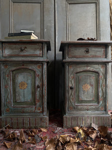 Folk Inspired Pair of Bedsides