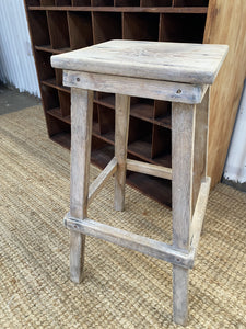 Rustic Shed Stool in Weathered Tones
