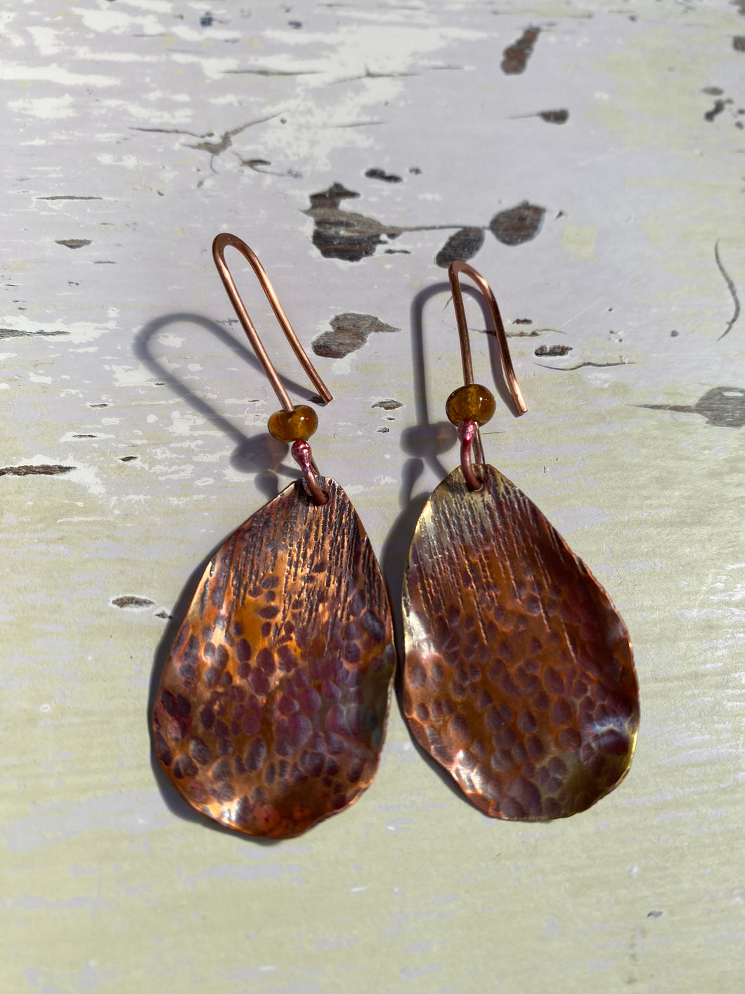DNA Copper Earrings (large)