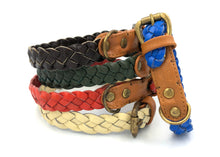 Load image into Gallery viewer, Windsor Leather Pet Collar (Braided)