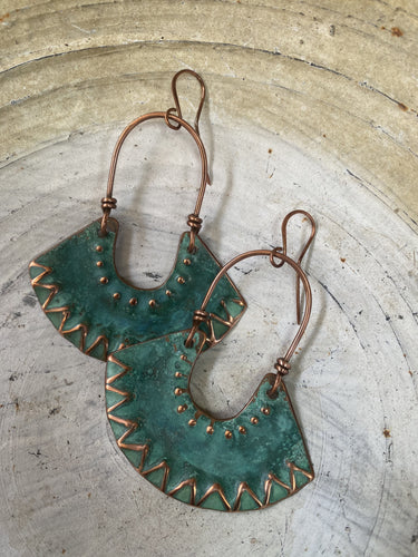 Meg Woodhead Vintage Copper Earrings #2