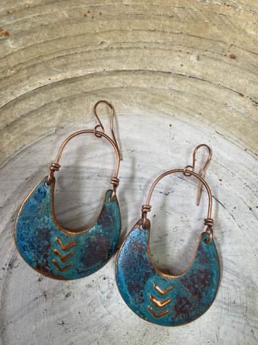 Meg Woodhead Vintage Copper Earrings #1