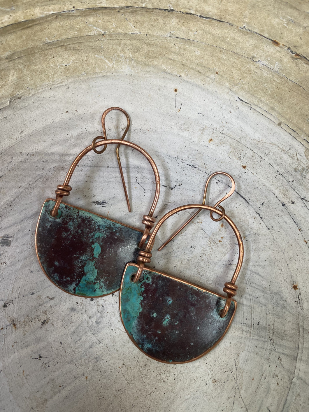 Meg Woodhead Vintage Copper Guttering Earrings #3