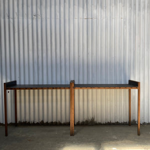 Reclaimed Steel Bench Console