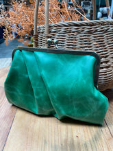 Load image into Gallery viewer, Australian made pleated leather clutch