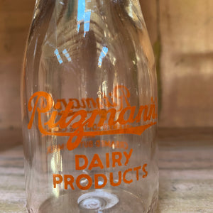 Vintage Ritzmann's Buttermilk Bottle Set 5