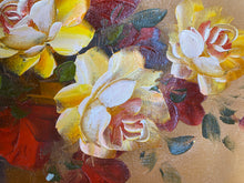 Load image into Gallery viewer, Vintage Oil Painting Yellow Roses Was $90