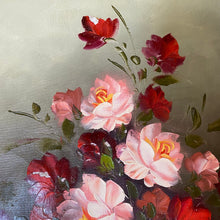 Load image into Gallery viewer, Vintage Oil Painting Pink Roses Was $120