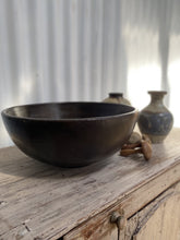Load image into Gallery viewer, Large Hand Turned Bowl in Brown Glaze