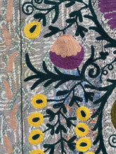 Load image into Gallery viewer, Vintage Kantha Quilt with Suzani Embroidery #6
