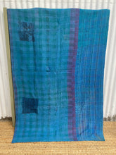 Load image into Gallery viewer, Vintage Kantha Quilt Indigo Dyed #2