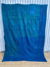 Load image into Gallery viewer, Vintage Kantha Quilt Indigo Dyed #3