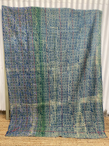Vintage Kantha Quilt Indigo Dyed #5