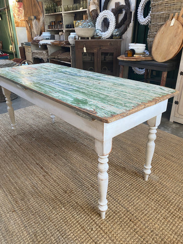 Lovely Green Topped Country Table