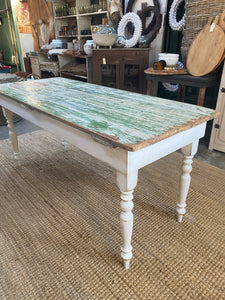 Lovely Green Topped Country Table