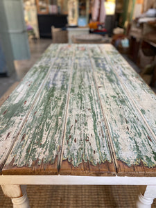 Lovely Green Topped Country Table