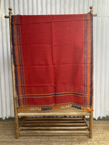Hand Woven Shawls or Throws (Red, Cyan, Tumeric) Reduced from $195