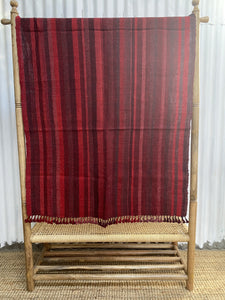 Hand Woven Shawls or Throws (Rustic Red and Charcoal) Reduced from $195