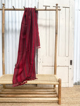 Load image into Gallery viewer, Hand Woven Shawls or Throws (Rustic Red and Charcoal) Reduced from $195