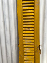Load image into Gallery viewer, Rustic Mustard Yellow Vintage Louvre Door / Shutter