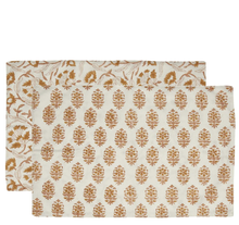Load image into Gallery viewer, Sorento Block Printed Reversible Placemats (set of 4 )