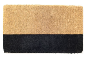 Black Belt Thick Coir Doormat 45 x 75 cm