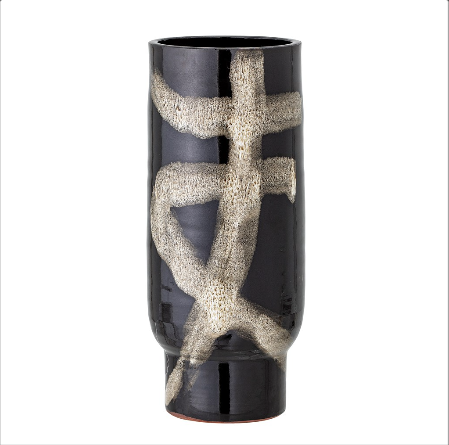 Vefa Vase Black Terracotta