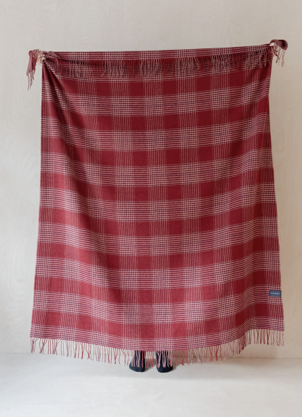 Lambswool Blanket in Berry Glen Check