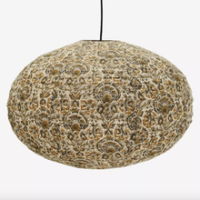 Load image into Gallery viewer, Madam Stoltz Printed Cotton Ceiling Lamp - Olive Floral