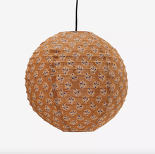 Load image into Gallery viewer, Madam Stoltz Printed Cotton Ceiling Lamp - Hazlenut Floral