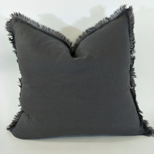 French Linen Fringe Cushion
