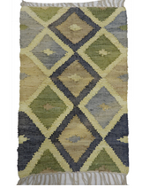 Load image into Gallery viewer, Woven Cotton Rug Diamonds Was $410 Now $205