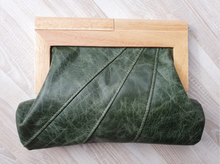 Load image into Gallery viewer, Australian made timber and leather clutches