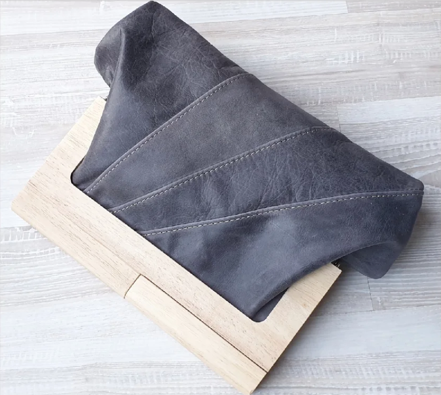 Australian made timber and leather clutches