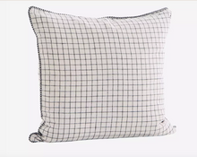 Load image into Gallery viewer, Madam Stoltz Checked Linen Cushion