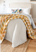Load image into Gallery viewer, Lambswool Blanket in Pear Blossom Check