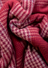 Load image into Gallery viewer, Lambswool Blanket in Berry Glen Check