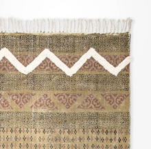Load image into Gallery viewer, Tufted Zig Zag Block Printed Cotton Rug (Kourt) Was $264 Now $132