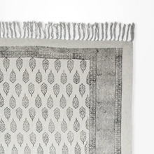 Load image into Gallery viewer, Muted Sage Block Printed Cotton Rug (Kory)