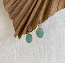 Load image into Gallery viewer, Double Drop Stone Earrings
