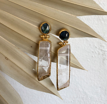 Load image into Gallery viewer, Double Drop Stone Earrings