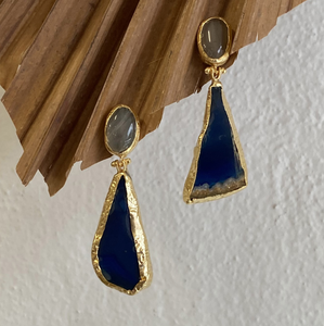 Double Drop Stone Earrings
