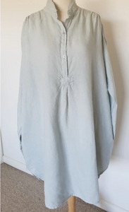Montaigne Soft Linen Gathered Shirt (one size)