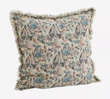 Load image into Gallery viewer, Madam Stoltz Printed Cushion with Fringes