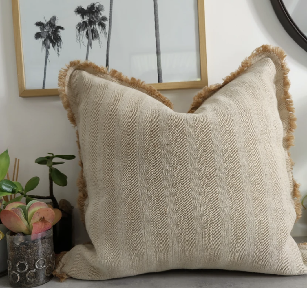 Rustic Jute Linen Cushion